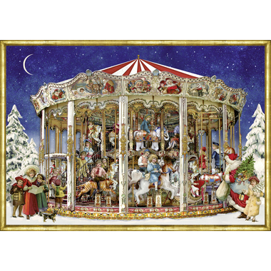 COPPENRATH A4 Adventskalender 71324 Nostalgisches Weihnachtskarus