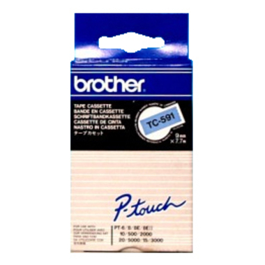 PTOUCH Nastro, plastificato nero/blu TC-591 PT-3000 9 mm