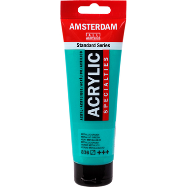 AMSTERDAM Acrylfarbe 120ml 17098362 metallic grün 836