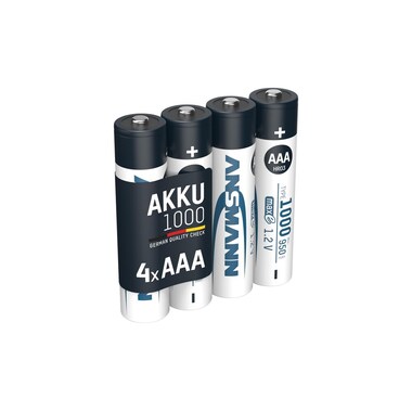 Ansmann Batterie Typ 1000 NiMH AAA 1000 mAh, 4 Pièce/s