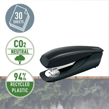 LEITZ Heftgerät NeXXT Recycle 5604-00-95 schwarz, CO2 neutral 30 Blatt