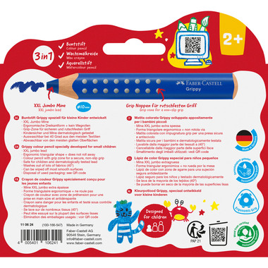 FABER-CASTELL Farbstifte Grippy 110624 10 Farben