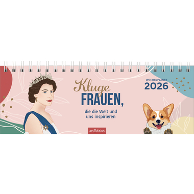 ARS EDITION Tischkalender 2026 13573 Kluge Frauen DE 29.7x11.5cm