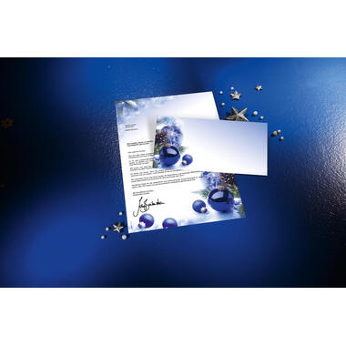 SIGEL Buste Natale C6/5 DU036/W Blue Harmony 50 pezzi