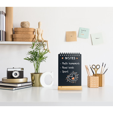 SECURIT Tableau Craie NOTES FBT-NOTES noir 34x21x6cm