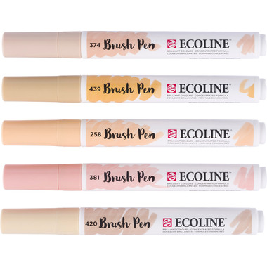 TALENS Ecoline Brush Pen Set 11509941 beige-rosa 5 Stück