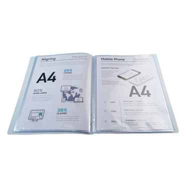 EXACOMPTA Sichtbuch Aquarel A4 88260E ass. 20 Taschen