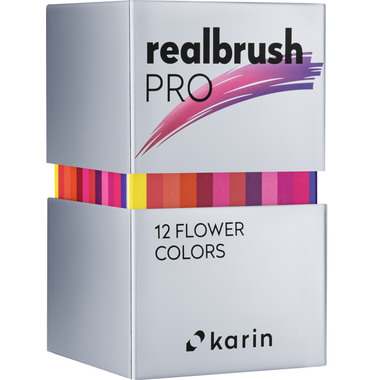 KARIN Real Brush Pen Pro 0.4mm 31C4 Flower colours 12 pièces