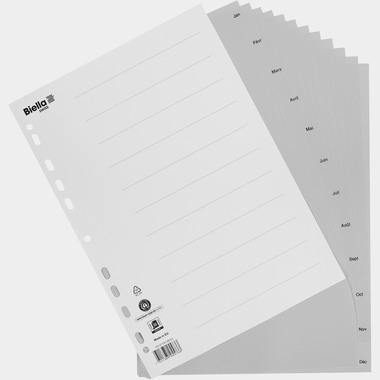 BIELLA Register PP A4 47141391U grau Jan-Déc FR