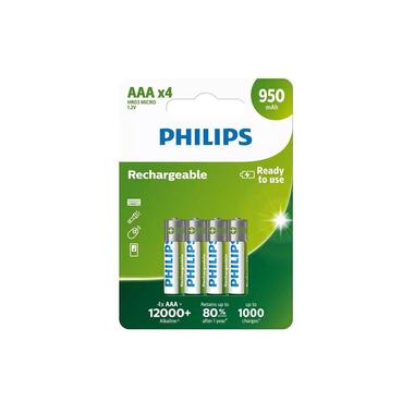 Philips Akku Rechargeable NiMH AAA 950 mAh, 4 Stück