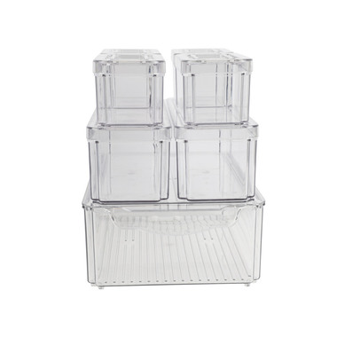 NORDIC Q Fridge/Pantry storage set 2360037 Transparent, 7 pcs.
