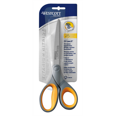 WESTCOTT Schere Softgrip Titan 23cm E-30493 00 grau/gelb