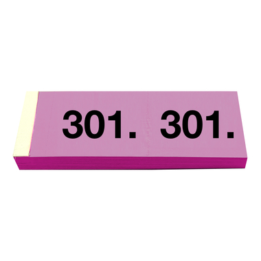 SIMPLEX Garderobenblock 301-400 13097 pink 100 Blatt