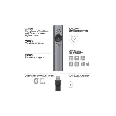 Logitech Présentoir Spotlight gris ardoise
