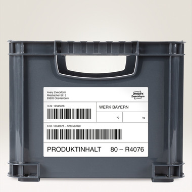 AVERY ZWECKFORM Etiketten Laser 105x148mm L4719REV2 weiss,wetterfest,ablösbar 20B.