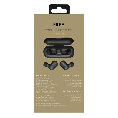 Kabelloses Stereo-Headset mit Ladestation und Mikrofon