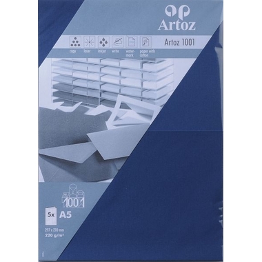 ARTOZ Karten 1001 A5 107392264 220g, classic blau 5 Blatt