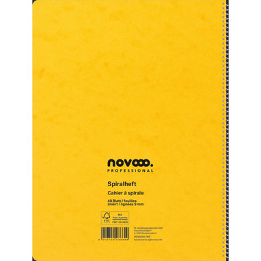 NOVOOO Quaderno spirale A4 729785 rigato,9mm,80g, ass. 48 fogli