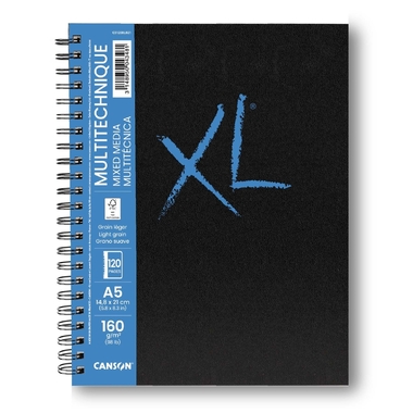 CANSON XL Mixed Media Book A5 31200L021 120 Blatt, weiss, 160g