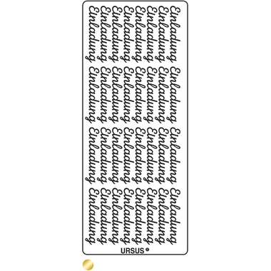 URSUS Kreativ Sticker 59100002 Einladung gold