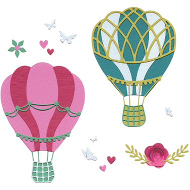 SIZZIX Stanzformen 666834 Floating Fancy 15 Stück