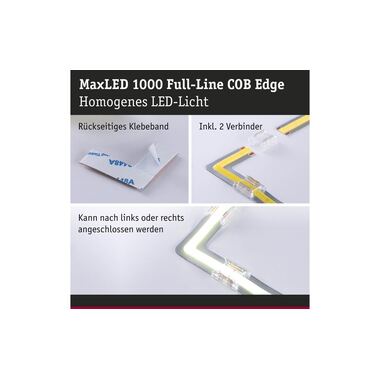 Paulmann MaxLED 1000 LED Strip Full-Line COB Edge 90°