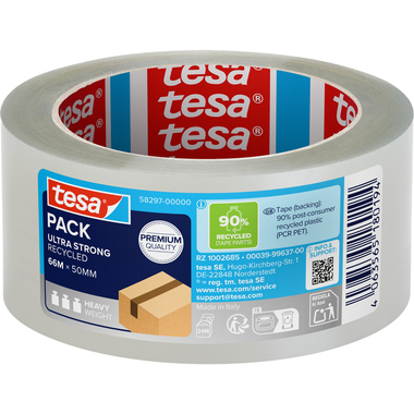TESA Ruban demballage 50mmx66m 58297-00000 Ultra Strong Recycled transp.