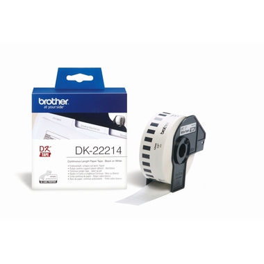 PTOUCH Endlos-Etiketten 12mmx30.48m DK-22214 QL-500/550 Papier Rolle