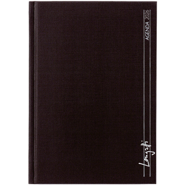 BIELLA Taschenagenda Longatti 2026 832714020026U 1W/2S schwarz ML 10.4x14.8cm