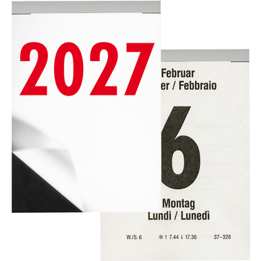 BIELLA Abreissblock Nr.5 2027 889005000027U 1T/1S sw/rot ML 9.8x14.2cm