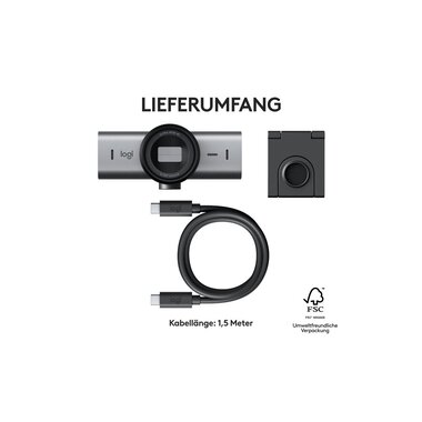 Logitech Webcam MX Brio 4K Grafite