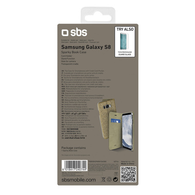 Custodia book glitterata per Samsung Galaxy S8