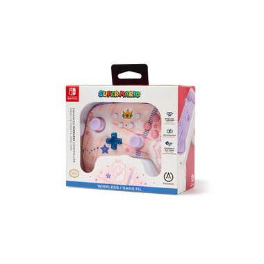 Power A Enhanced Wireless Controller Princess Peach Plaid