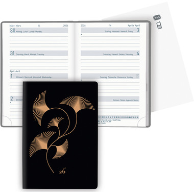 BIELLA Agenda Mittelformat 2026 822313760026U 1S/2P Boho ML 7.6x11cm