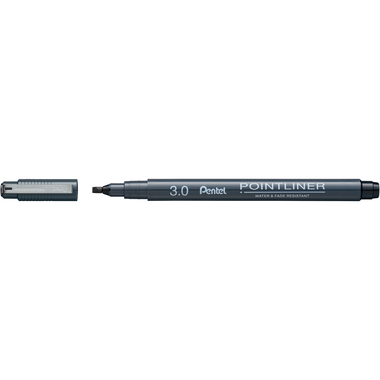 PENTEL Fineliner Pigment 3.0 mm S20P-C3A POINTLINER, nero