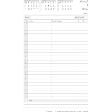 CHRONOPLAN Chronobook Black&White 2026 50946Z.26 1G/1P nero SC A5