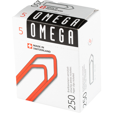 OMEGA Fermagli no.5 134000557 nichelato, 43mm 250 pezzi