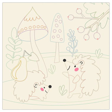 URSUS Images magiques à gratter 24560003F Amis de la forêt, 21x21cm