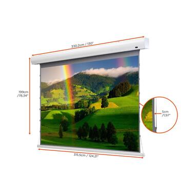 Celexon Tension-Schermo HomeCinema Dynamic Slate ALR 298x168cm 16:9