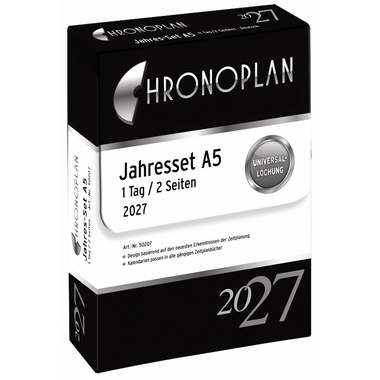 CHRONOPLAN Jahres-Set Tagesplan 2027 50207Z.27 1T/2S A5