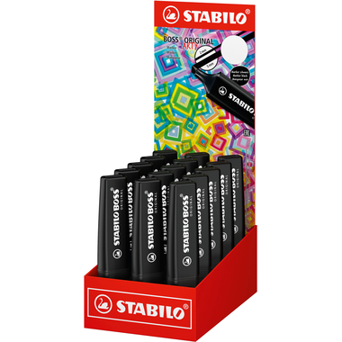 STABILO Boss Leuchtmarker Original 70/15-2-46 Display,schwarz 15 Stück