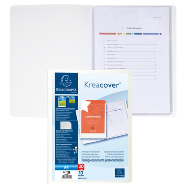 EXACOMPTA Sichtbuch KC A4 58109E weiss 10 Taschen