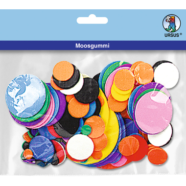 URSUS Moosgummi Kreise 2mm 8370099 assortiert 200 Stück