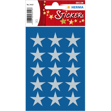 HERMA Sticker Etoile 22mm 3419 argent 45 pcs./3 flls.