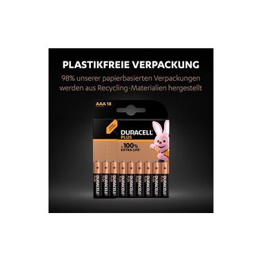 Duracell Batterie Plus Power AAA, 4 pezzi