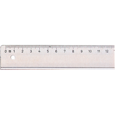 LINEX Schullineal transparent 30cm 1030M mit Tuschkante und Facette