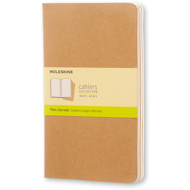MOLESKINE Cahier A5 500-7 en blanc, natur 3 pcs.