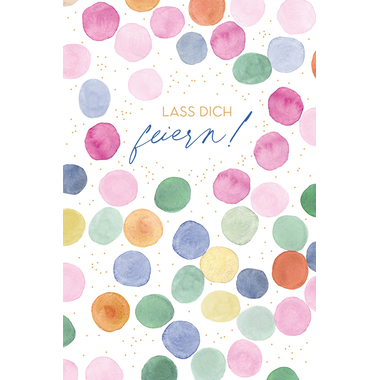 ABC Carte d'anniversaire B6 52180 Confettis colorés