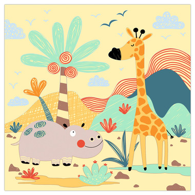 URSUS Images magiques à gratter 24560002F Safari, 21x21cm