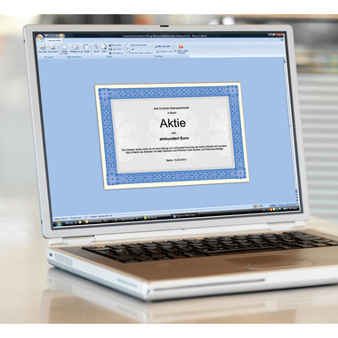 SIGEL Designpapier Urkunde A4 DP490 blau, 185g 20 Blatt